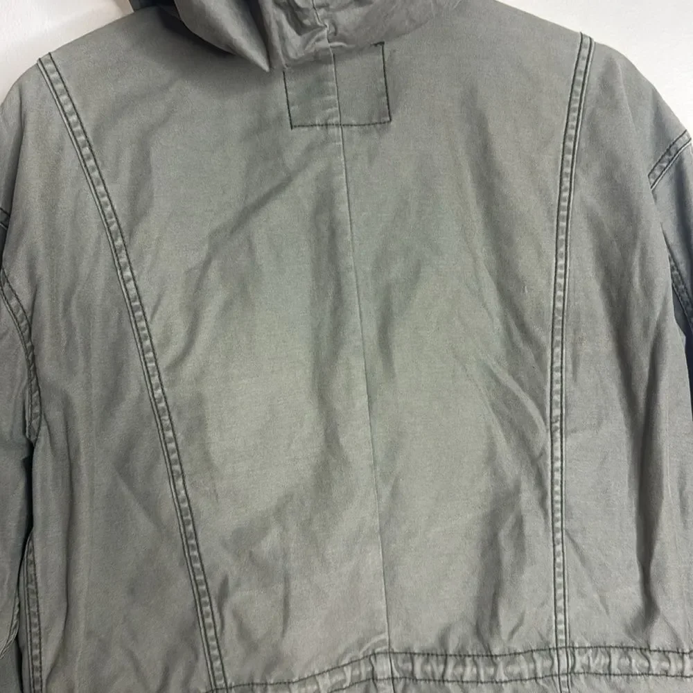 American Eagle Mock‎ Neck Front Pockets chore coat jacket Y2K Military medium